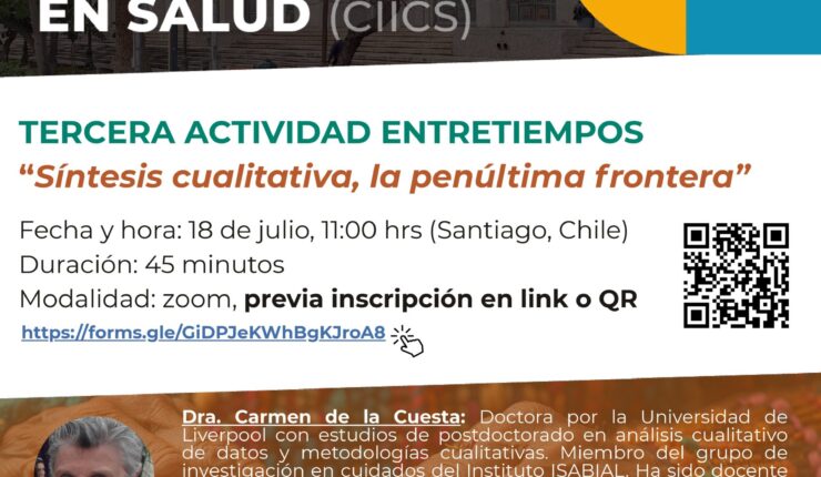 Actividad Entretiempos: Síntesis Cualitativa, la penúltima frontera
