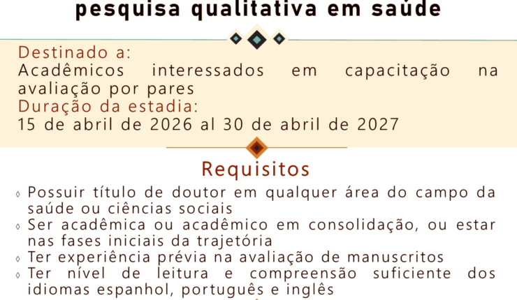 Estancia académica virtual de entrenamiento en la revisión de pares en investigación cualitativa en salud | Edición 2027