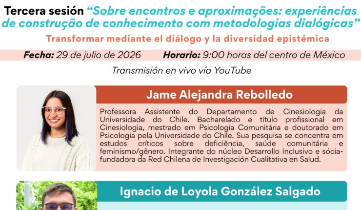 Difusión | Sobre encuentros y cercanías: experiencias de construcción de conocimiento con metodologías dialógicas | Segunda sesión | Miércoles de Metodología / Quartas com Qualitativa